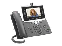 Cisco IP Phone 8865 - With Multiplatform Phone Firmware - visiophone IP - avec appareil photo numérique, Interface Bluetooth - IEEE 802.11a/b/g/n/ac (Wi-Fi) - SIP, SDP - 5 lignes - Charbon - remanufacturé CP-8865-3PCC-K9-RF