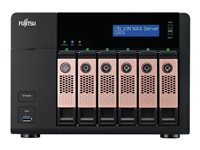 Fujitsu CELVIN NAS Server Q905 - Serveur NAS - 6 Baies - 12 To - SATA 6Gb/s - HDD 2 To x 6 - RAID 0, 1, 5, 6, 10, JBOD, disque de réserve 5 - RAM 2 Go - Gigabit Ethernet - iSCSI S26341-F105-L912