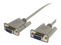 StarTech.com Câble null modem série DB9 a fils croisés de 7,6 m - F/F - Gris (SCNM9FF25) - Câble de modem nul - DB-9 (F) pour DB-9 (F) - 7.6 m - pour P/N: EC1S232U2, ICUSB232DB25, ICUSB232INT1, ICUSB232INT2, PCI2S232485I, PEX2S1P553B SCNM9FF25
