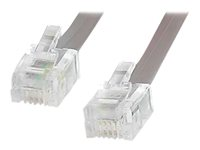 StarTech.com Cable modem RJ11 pour telephone de 7,6 m - Câble de téléphone - RJ-11 (M) pour RJ-11 (M) - 7.6 m - pour P/N: 110VDSLEX2GB, 110VDSLEXT2, 110VDSLEXTEU, 110VDSLEXTGB, USB56KEM3, USB56KEMH2 RJ25FT