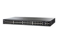 Cisco Small Business Smart SG200-50 - Commutateur - Géré - 48 x 10/100/1000 + 2 x SFP Gigabit combiné - Ordinateur de bureau, Montable sur rack SLM2048T-EU