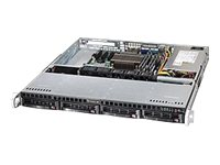 Supermicro SC813M T-350CB - Montable sur rack - 1U - ATX - SATA/SAS - hot-swap 350 Watt - noir CSE-813MT-350CB
