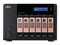 Fujitsu CELVIN NAS Server Q905 - Serveur NAS - 6 Baies - 18 To - SATA 6Gb/s - HDD 3 To x 6 - RAID 0, 1, 5, 6, 10, JBOD, disque de réserve 5 - RAM 2 Go - Gigabit Ethernet - iSCSI S26341-F105-L913